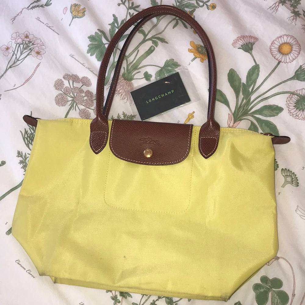 Yellow Le Pilage Small Nylon Tote by Longchamp